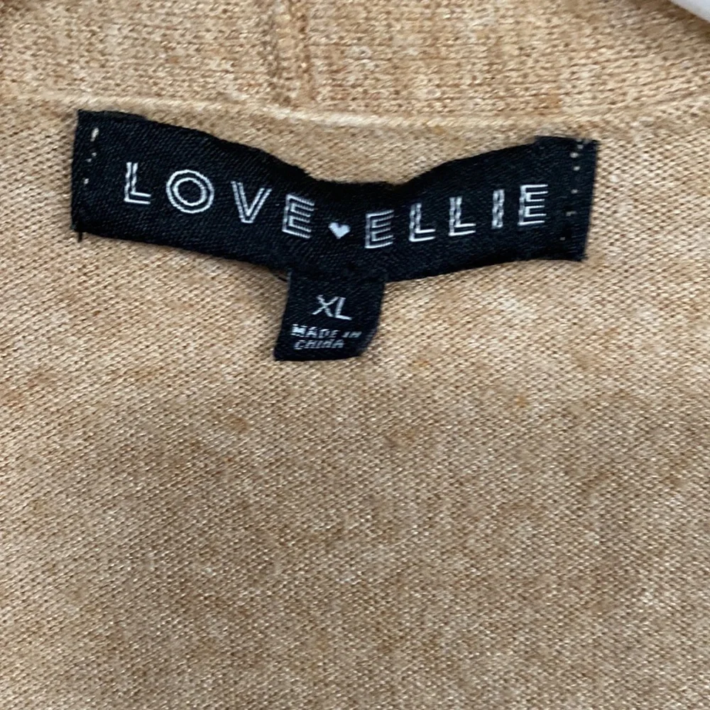 Girls tan open front cardigan